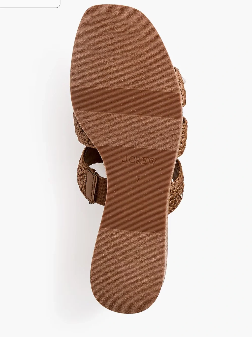 NWOB J. Crew Factory Fisherman flat-form wedges, size 9 Cedar Wood